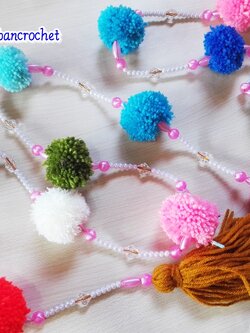 Bancrochet ม่านประตูโครเชต์ มู่ลี่ฉากกันห้อง crochet door hanging หลากสี 160 cm