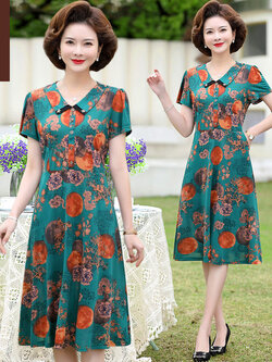 เดรสวัยผู้ใหญ่40-60ปี เดรสคุณแม่ ชุดเดรสทำงานวัยผู้ใหญ่ แบรนด์ MAMA DRESS