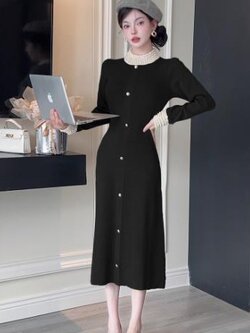 เดรสสีดำสุภาพ เรียบหรู ดูดี เหมาะกับทุกโอกาส | เดรสผู้หญิงแฟชั่นสุภาพ