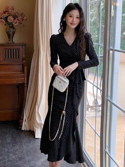 เดรสสีดำสุภาพ เรียบหรู ดูดี เหมาะกับทุกโอกาส | เดรสผู้หญิงแฟชั่นสุภาพ