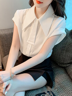 เสื้อลูกไม้ แขนสั้น