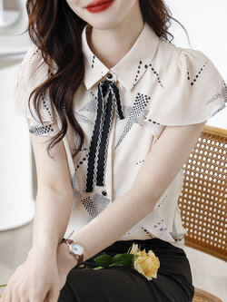 เสื้อเชิ้ตผู้หญิงแขนยาว เสื้อเชิ้ตผู้หญิงใส่ทํางาน 390 บาทต่อชิ้น ฟรีค่าจัดส่ง