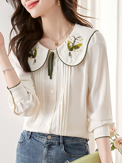 เสื้อเชิ้ตผู้หญิงแขนยาว เสื้อเชิ้ตผู้หญิงใส่ทํางาน 390 บาทต่อชิ้น ฟรีค่าจัดส่ง