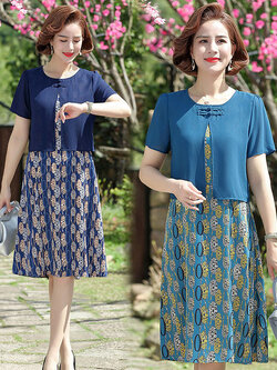 เดรสวัยผู้ใหญ่40-60ปี เดรสคุณแม่ ชุดเดรสทำงานวัยผู้ใหญ่ แบรนด์ MAMA DRESS