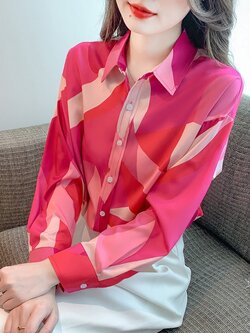 เสื้อเชิ้ตผู้หญิงแขนยาว เสื้อเชิ้ตผู้หญิงใส่ทํางาน 390 บาทต่อชิ้น ฟรีค่าจัดส่ง