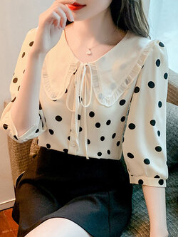 เสื้อลูกไม้ แขนสั้น