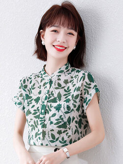 เสื้อลูกไม้ แขนสั้น