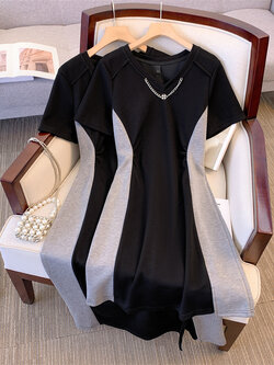 เดรสแขนสั้น มีไซส์ L-4XLอก 38-47 นิ้ว ใส่ได้ทั้งสาวหุ่นดีน่ารักจนถึงสาวอวบพลัสไซส์ จัดส่งฟรี! ทักแชทสั่งซื้อ