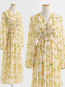 เดรสชีฟอง เดรสลายดอกไม้ Fairy House