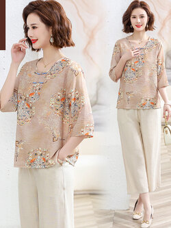 เสื้อผ้าคุณแม่วัย 60 เสื้อคนแก่ผู้หญิงวัย60