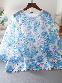 เสื้อลินิน เสื้อผ้าฝ้ายลินิน เสื้อเชิ้ตผ้าลินิน ปักลายสวยๆด้วยด้าย สไตล์VINTAGE