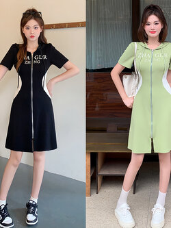 เดรสแขนสั้น มีไซส์ L-4XLอก 38-47 นิ้ว ใส่ได้ทั้งสาวหุ่นดีน่ารักจนถึงสาวอวบพลัสไซส์ จัดส่งฟรี! ทักแชทสั่งซื้อ