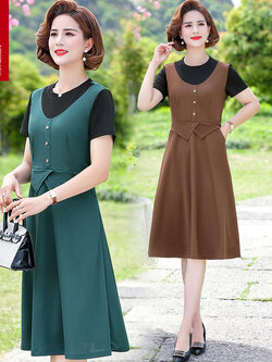 เดรสวัยผู้ใหญ่40-60ปี เดรสคุณแม่ ชุดเดรสทำงานวัยผู้ใหญ่ แบรนด์ MAMA DRESS