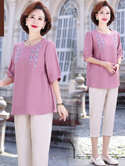 เสื้อผ้าคุณแม่วัย 60 เสื้อคนแก่ผู้หญิงวัย60