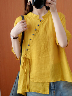 เสื้อลินิน เสื้อผ้าฝ้ายลินิน เสื้อเชิ้ตผ้าลินิน BY Zimo