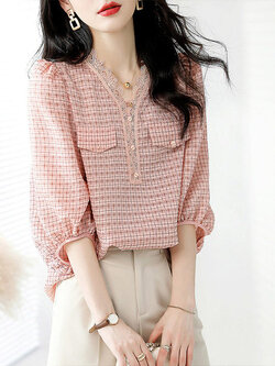 เสื้อลูกไม้ แขนสั้น