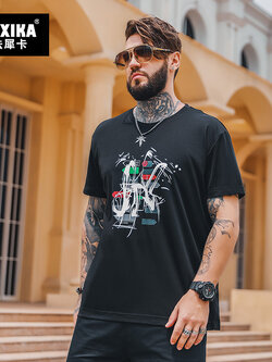 เสื้อยืดผู้ชายอ้วน S-5XL(อกเสื้อ39-51นิ้ว)