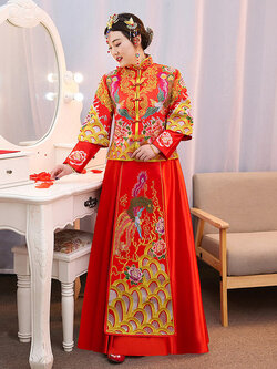 ชุดแต่งงานคนอ้วน ชุดแต่งงานจีน คนอ้วน ชุดเจ้าสาวไซส์ใหญ่ ชุดเจ้าสาวอ้วน ชุดเจ้าสาวอวบ