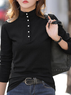 เสื้อยืดสีดำ แฟชั่น เสื้อยืด T-shirt สีดำ สวมใส่สบาย ไม่ร้อน