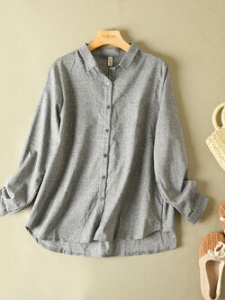 เสื้อลินิน เสื้อผ้าฝ้ายลินิน เสื้อเชิ้ตผ้าลินิน