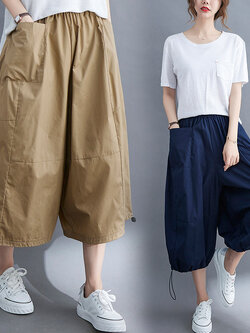 กางเกงผ้าลินิน กางเกงขายาว กางเกงผ้าลินินญี่ปุ่น กางเกงผ้าลินิน เอว ยางยืด By LZcotton and linen