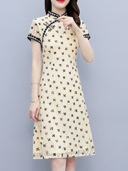 ชุดเดรสคนอ้วนแขนยาว ชุดเดรสคนอ้วนสไตล์เกาหลี เดรสแขนยาว