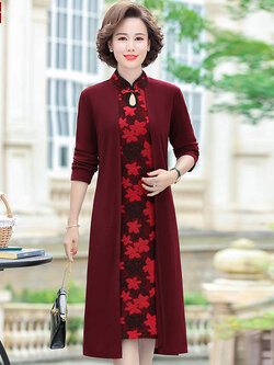 เดรสวัยผู้ใหญ่40-60ปีเดรสคุณแม่