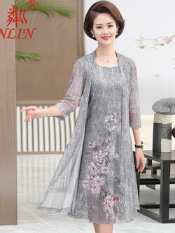 เดรสวัยผู้ใหญ่40-60ปีเดรสคุณแม่