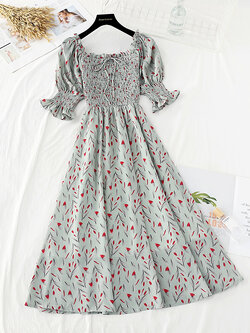 เดรสชีฟอง เดรสลายดอกไม้ Fairy House