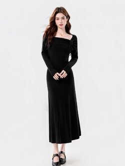 เดรสสีดำสุภาพ เรียบหรู ดูดี เหมาะกับทุกโอกาส | เดรสผู้หญิงแฟชั่นสุภาพ