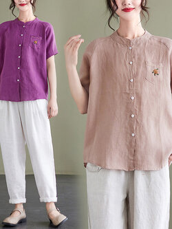 เสื้อลินิน เสื้อผ้าฝ้ายลินิน เสื้อเชิ้ตผ้าลินิน