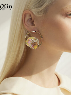 ตุ้มหู ต่างหู ต่างหูผู้หญิง By SuXin