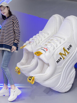 รองเท้าผ้าใบเสริมส้นสูง ไซต์35-39 Beautiful Feet Fashion Shoes