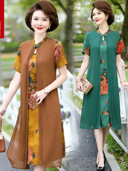 เดรสวัยผู้ใหญ่40-60ปี เดรสคุณแม่ ชุดเดรสทำงานวัยผู้ใหญ่ แบรนด์ MAMA DRESS