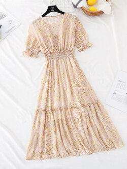 เดรสชีฟอง เดรสลายดอกไม้ Fairy House