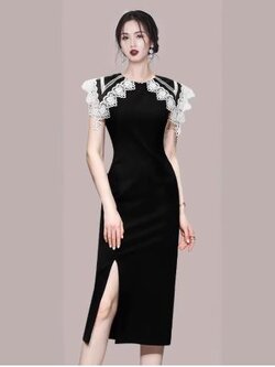 เดรสสีดำสุภาพ เรียบหรู ดูดี เหมาะกับทุกโอกาส | เดรสผู้หญิงแฟชั่นสุภาพ