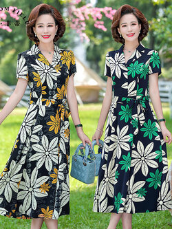 เดรสวัยผู้ใหญ่40-60ปีเดรสคุณแม่