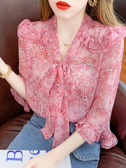 เสื้อลูกไม้ แขนสั้น