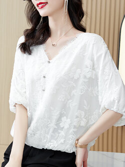 เสื้อชีฟอง เสื้อแฟชั่นสุภาพสตรีวัยผู้ใหญ่ มีไซต์ อก34นิ้ว-43นิ้ว