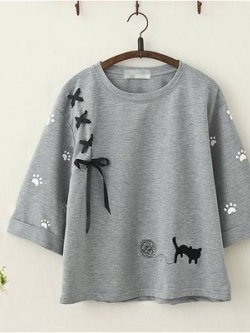 เสื้อยืดสไตล์ญี่ปุ่นน่ารัก *มีไซส์เดียว อกประมาณ100ซม.หรือ40นิ้ว