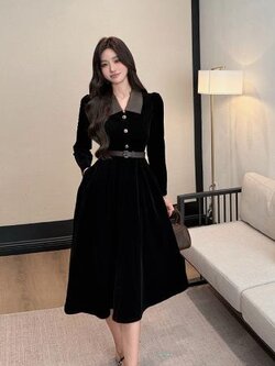 เดรสสีดำสุภาพ เรียบหรู ดูดี เหมาะกับทุกโอกาส | เดรสผู้หญิงแฟชั่นสุภาพ