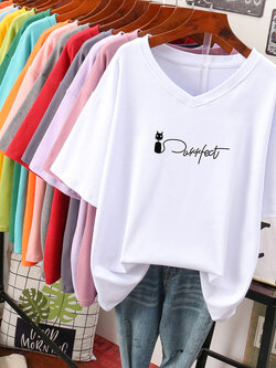 เสื้อยืดคอตตอน สกรีนลายน่ารัก มีหลากหลายสี ส่งฟรีทั่วไทย BY JIMIAO