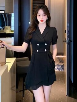 เดรสสีดำสุภาพ เรียบหรู ดูดี เหมาะกับทุกโอกาส | เดรสผู้หญิงแฟชั่นสุภาพ