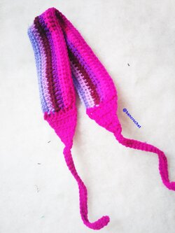 Bancrochet ที่คาดผมถักโครเชต์ crochet headband หลากสี 18 นิ้ว
