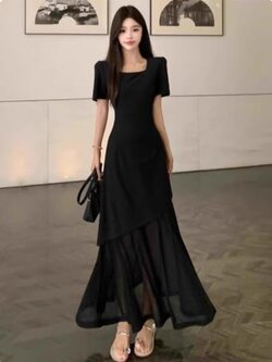 เดรสสีดำสุภาพ เรียบหรู ดูดี เหมาะกับทุกโอกาส | เดรสผู้หญิงแฟชั่นสุภาพ