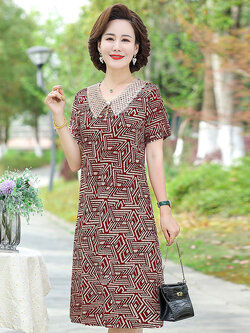 เดรสวัยผู้ใหญ่40-60ปี เดรสคุณแม่ ชุดเดรสทำงานวัยผู้ใหญ่ แบรนด์ MAMA DRESS