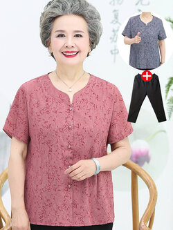 เสื้อคุณยาย เสื้อผู้วัยอายุ60-70ปี เสื้ออาม่า เสื้อผู้สูงอายุ