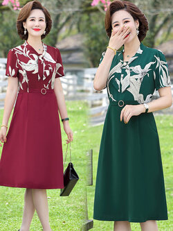 เดรสวัยผู้ใหญ่40-60ปี เดรสคุณแม่ ชุดเดรสทำงานวัยผู้ใหญ่ แบรนด์ MAMA DRESS