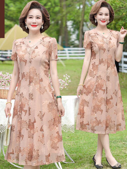 เดรสวัยผู้ใหญ่40-60ปี เดรสคุณแม่ ชุดเดรสทำงานวัยผู้ใหญ่ แบรนด์ MAMA DRESS