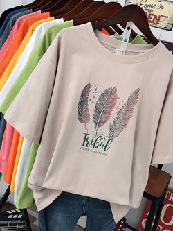 เสื้อยืดคอตตอน สกรีนลายน่ารัก มีหลากหลายสี ส่งฟรีทั่วไทย BY JIMIAO